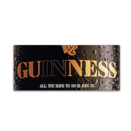 Guinness Brewery 'All You Have To Do Is Join In' Canvas Art,10x24